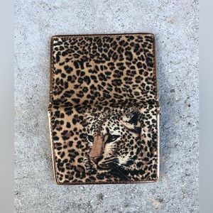 Lee Sands Leopard Print Bifold Wallet - XS